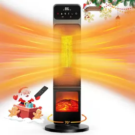 Fp-t24 Riseon Space Heater 1500w Electric Fireplace Heaters Indoor Portable With Child Lock