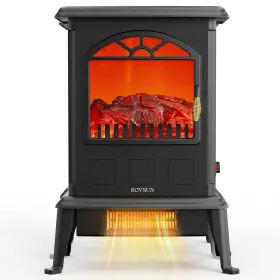Ht-1108 Rovsun Electric Fireplace Heater Infrared Space 1500w 3d Flame Effect