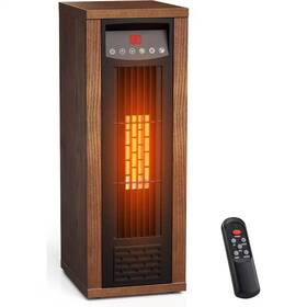 Runesay 313095462425 1500-watt Freestanding Walnut Electric Infrared Tip-over And Overheat Protection