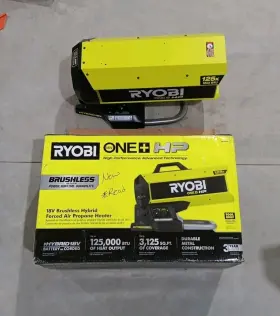 Pblth01b Ryobi New One Hp 18v 125k Hybrid Forced Air Propane Heater Tool Only Read