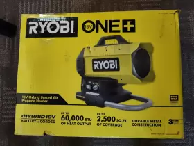 Pcl801b Ryobi 18v Hybrid Forced Air Propane Heater Tool Only Missing The Handle