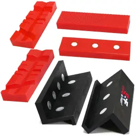 Gmi-shg-016 S&f Stead & Fast 4.5 Inch Soft Jaws For Bench Vise With Z Holder 2 Pairs Strongly Magnetic