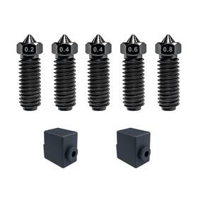 Sahvaim 24468sg Hardened Steel Nozzles Kit For Kobra S1/kobra 3 Combo Hotend 3d Printer Extru
