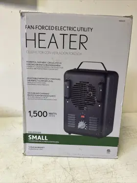 640435 Sai Heater 1500-watt Electric Fan Forced Space Thermostat. Preowned