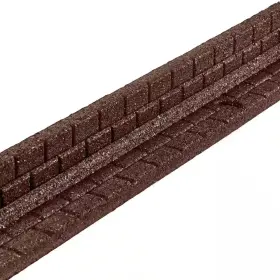 Sai 744110178005 48 Inch X 3 Brown Brickface Rubber Landscape Edging 6-pack