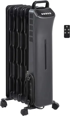 Cy83rr7 Sai Amazon Basics Portable Digital Radiator Heater 7 Wavy Fins - Scratch And Dent