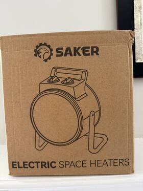 Saker W-3000w Electric Space Heater Red New Open Box