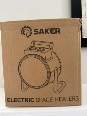 W-3000w Saker Electric Space Heater Red New Open Box
