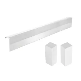 Saree 669416254386 Upgraded 5 Ft Baseboard Heater Cover With Left And Right Endcaps Galvanized