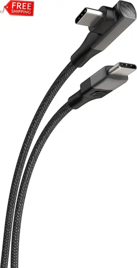Ccbra6-sp Scosche Strikeline Ra Premium Usb-c To Right-angle Charge And Sync