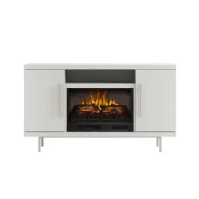 Hdslfp60l-3b Scott Living Cestoni 60 Inch Freestanding Media Console Wooden Electric Fireplace In White