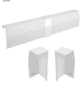 Sdsnte-071304 Sdsnte 6ft Steel Easy Slip-on Baseboard Heater Cover With End Caps For Bathroom &