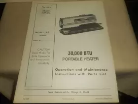 583-400010 Sears 30 000 Btu Portable Heater Model Owners Manual And Parts List