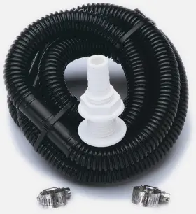 Seasense 796793822393 Bilgepump Plumbing Kit 1.125inx6ft W Ftng Ss Clamps Black