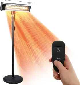 Sloht40.5 Serenelife Infrared Patio Heater Electric For Use Portable Stand Remote 1500 W
