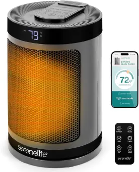 Slspchtrw3gy Serenelife Smart Space Heater 1500w Indoor Electric With Thermostat Wifi