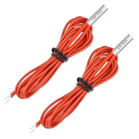 12v40w6x20 Seulqirw 3dgjx01 2-pack Ender 3 Heater Tube 1m 39.3in Plus 4 Xh2pin Termi