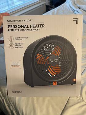 Sharper Image Eh1-0177-06 Radius 5h Personal Heater 2 Heat Settings Safety Desk/tabletop