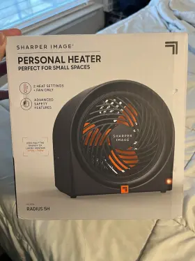 Eh1-0177-06 Sharper Image Radius 5h Personal Heater 2 Heat Settings Safety Desk/tabletop