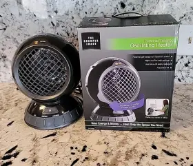 Evsi-htr25 Sharper Image Rare Oscillating Heater Personal/tabletop 3 Settings Space