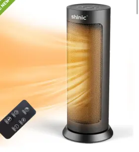 Fw550-15b Shinic Space Heater With Remote For Indoor Use 1500w 5120 Btus 70 Oscillation