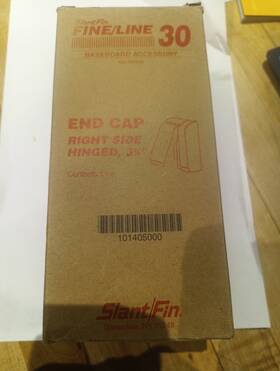 Slant/fin 042541014054 Fine/line 30 3-3/4 Inch Right-hand End Cap For Baseboard Heaters In Nu White
