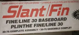 101401030 Slant Fin 3ft Fine/line Hot Water Baseboard With Fully Assembled Element Enclosure White