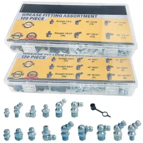 Scp8053 Socpuro 240pcs Sae And Metric Grease Fittings Kit Hydraulic Gun Fitting Assortm