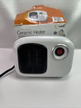 Soleil 815900020726 Soliel Mini Electric Ceramic Heater 250 Watt Tested