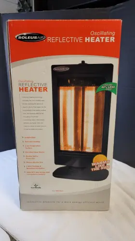 Hr3-08-21 Soleus Air Cermaic Tower Heater 2 Heat Settings Overheating Tip-over Protection