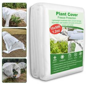 Sportyouth 810032071806 Plant Covers Freeze Protection 10 X 50 Ft 1.2 Oz/yd Frost Cloth