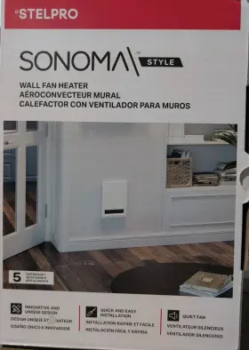 Asos1502wcw-0225 Stelpro 626296771129 Sonoma Style Wall Fan Heater