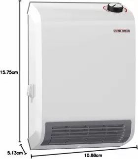 236304 Stiebel Eltron White 1500w 120v Ck Trend Wall-mounted Electric Fan Heater