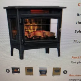 5691758 Style Selections W 5200 -btu Black Metal Flat Wall Fan-forced Electric Stove