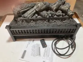 Lh24 Style Selections 611768146062 5200-btu Black Electric Fireplace Logs Heater Model