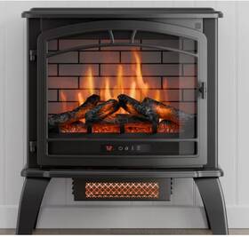 Style Selections 810072410900 Electric Fireplace Heater 5200 Btu Matte Black Infrared Space