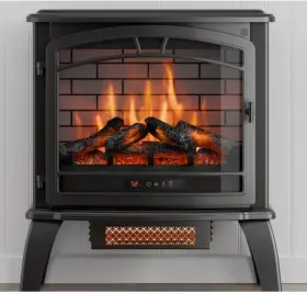 Style Selections 810072410900 Electric Fireplace Heater 5200 Btu Matte Black Infrared Space