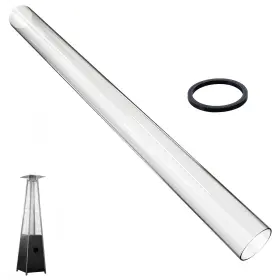 Sumnew 779207850298 Patio Heater Glass Tube Replacement 49.5 X 4 Inch In Transparent