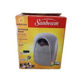Sunbeam Sfh436 Fan-forced Heater Digital Clock Fan Model New
