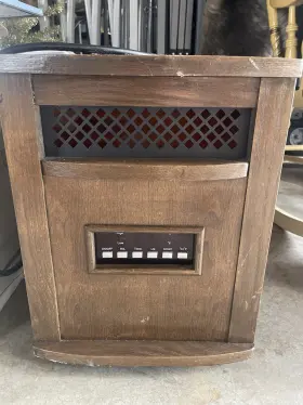 Tw1500 Sunheat Usa Infrared Heater 1500 Watt Brown Cabinent Portable Winter Weather
