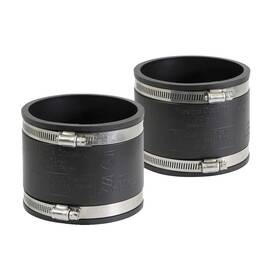 Supplygiant 804595279380 Supply Giant 6i49x2 Flexible Pvc Coupling With Stainless Steel Clamps 4 Inch