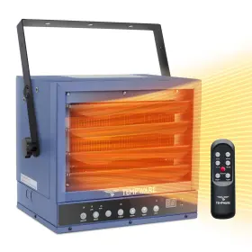 Tempware 797427928863 Electric Garage Heater 5000-watt Digital Fan-forced Ceiling Mount Shop