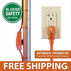 Thermwell Products Co. Inc Hc30a Frost King Automatic Electric Heat Cable Kit 30ft Water Pipe Freeze Protection
