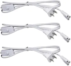 Tiqian 766559341895 T5 T8 Led Tube Power Extension Cable With On/off Switch T5/t8 Light