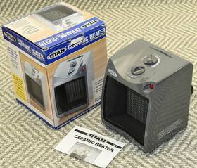Titan 047627761853 Portable Ceramic Space Heater - Model # Tcm16 Nice With Box