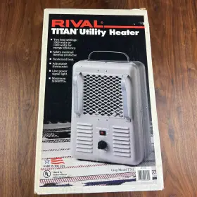 T-760 Titan T-760/1 Rival Utility Space Heater Model 1500 Watts Max Made In The Usa