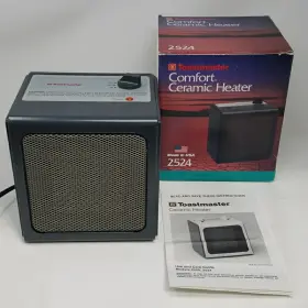2524 Toastmaster 2425 Vtg Automatic Space Heater Instant Heat Ceramic Mini Usa Works