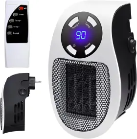 Toasty Heater 744759482914 Portable Compact Wall Socket Rapid Heat Led Display A