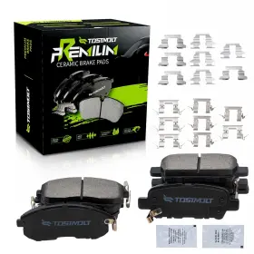 Ttbp-juk11-f Tostmolt R New 8pcs Complete Front Rear Super Quiet Slotted And Shimmed Ceramic Disc Brake