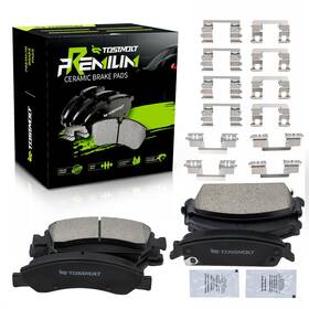 Tostmolt Ttbp-sub08-f R New 8pcs Complete Front Rear Quiet Shimmed Slotted Ceramic Brake Pads Kit With H